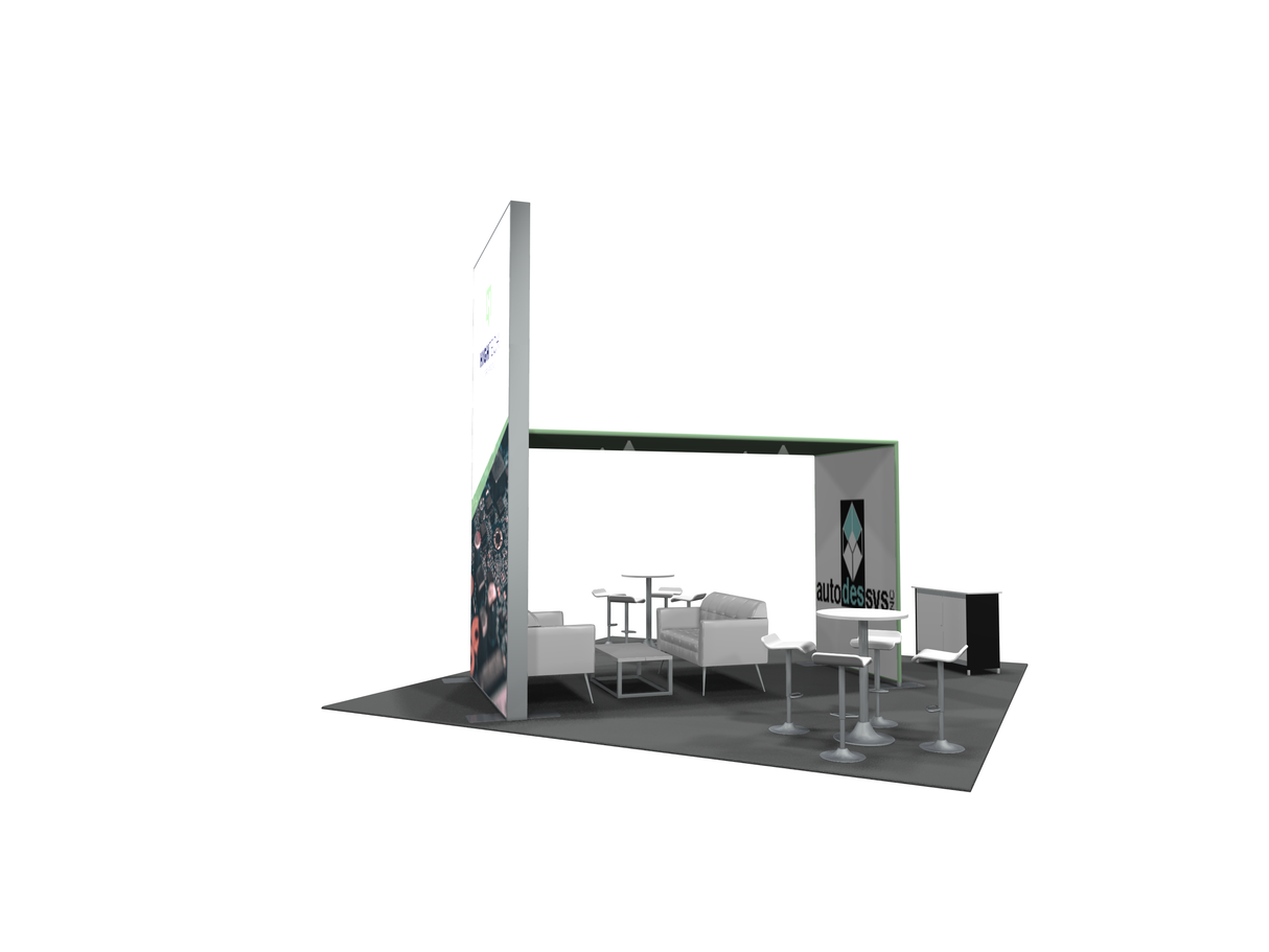 SYNC-2001 | backlit trade show booth